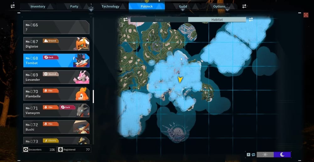 game palword map