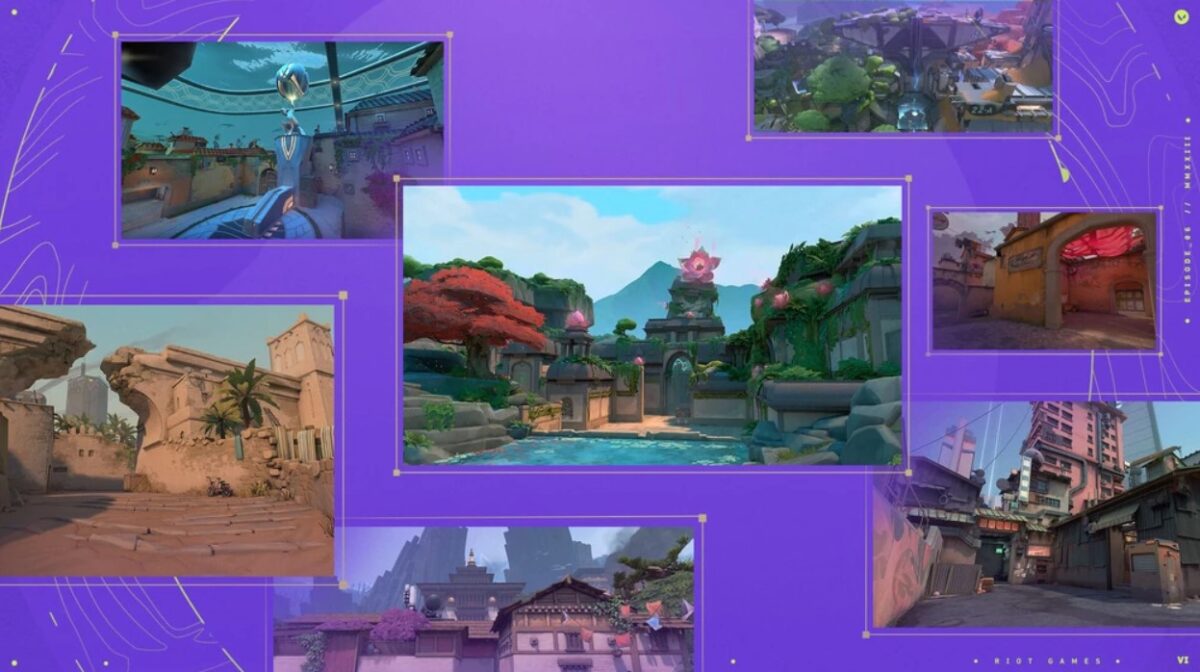 displaying all maps in the game valorant