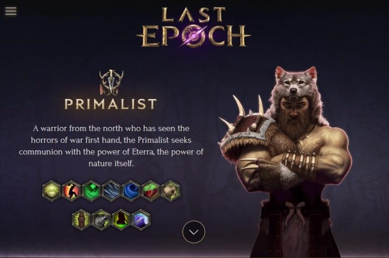 Primalist, a class in last epoch