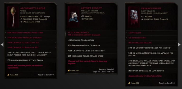 legendary pontential item in last epoch