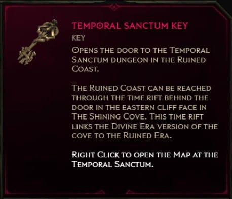 temporal sanctum key