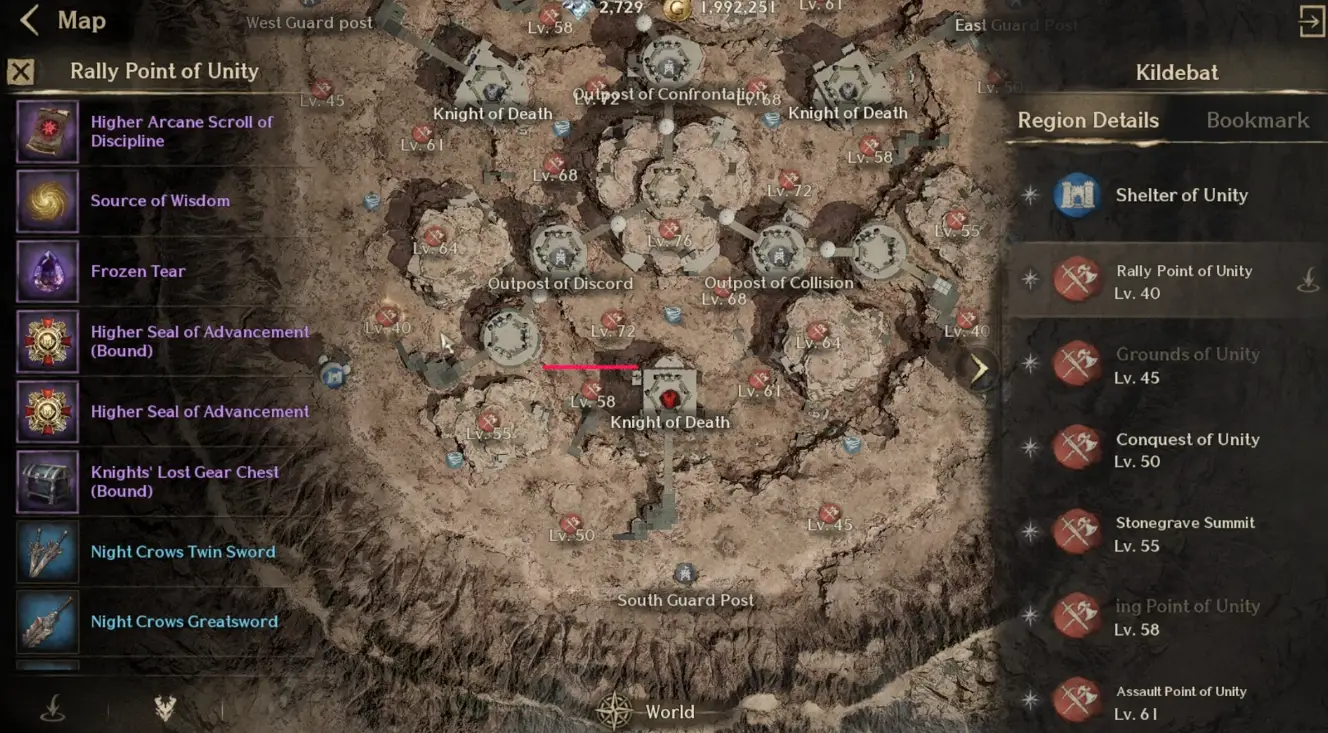 map with all territories in game night crows