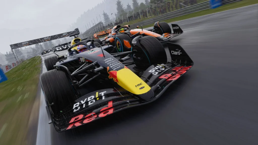 A Formula 1 Car Racing in the F1 24 Game