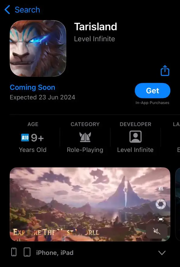tarisland iOS download