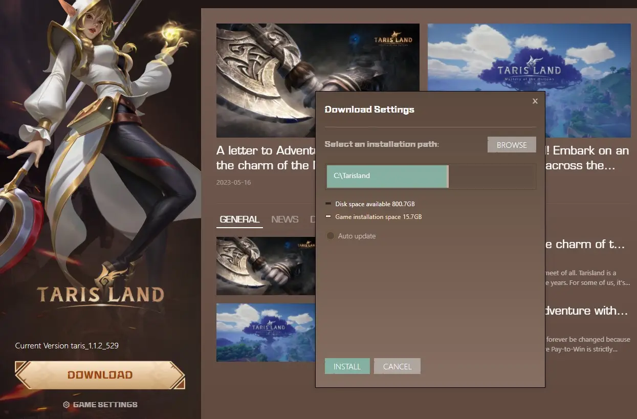 tarisland launcher