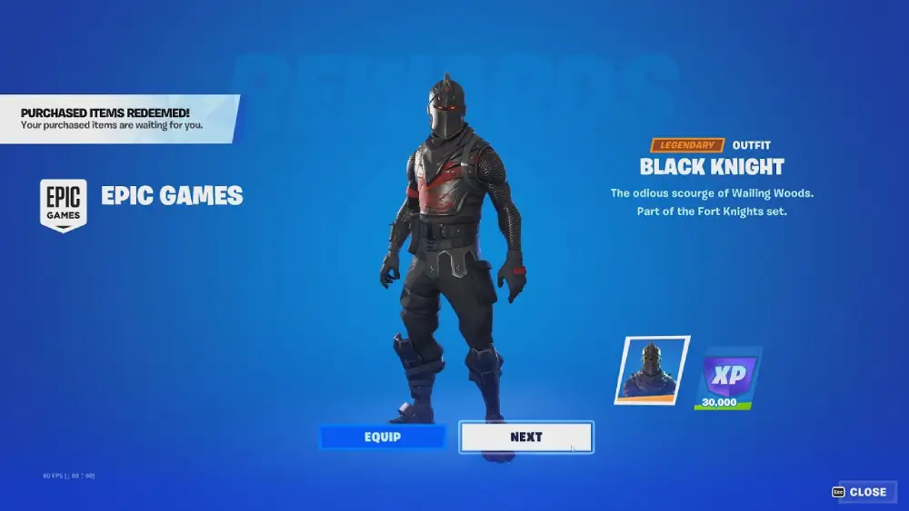 Black Knight Fortnite Rarity Value And How To Get It Today