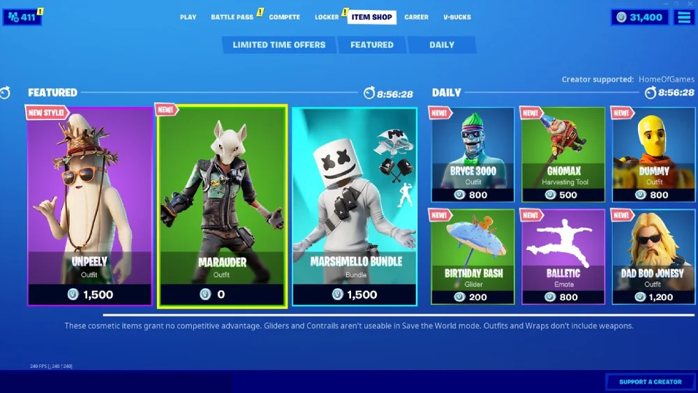 Fortnite item shop right now: skins, offers, and today’s deals
