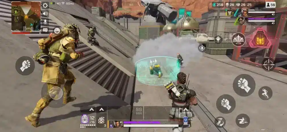 Squad Apex Legends terjun dari dropship menuju arena pertempuran
