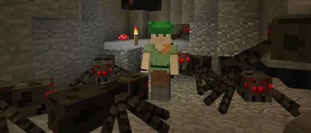 Positioning and movement during spider fights Minecraft spider