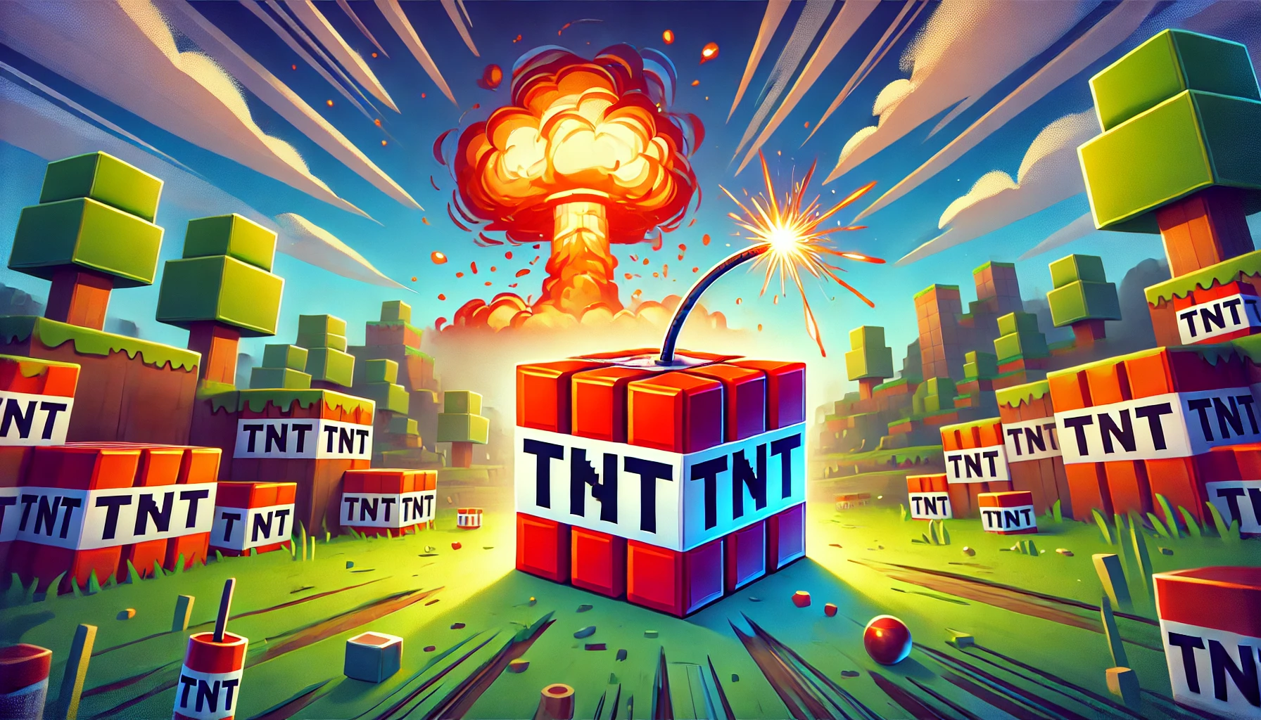 Minecraft Tnt Explosion Wallpaper