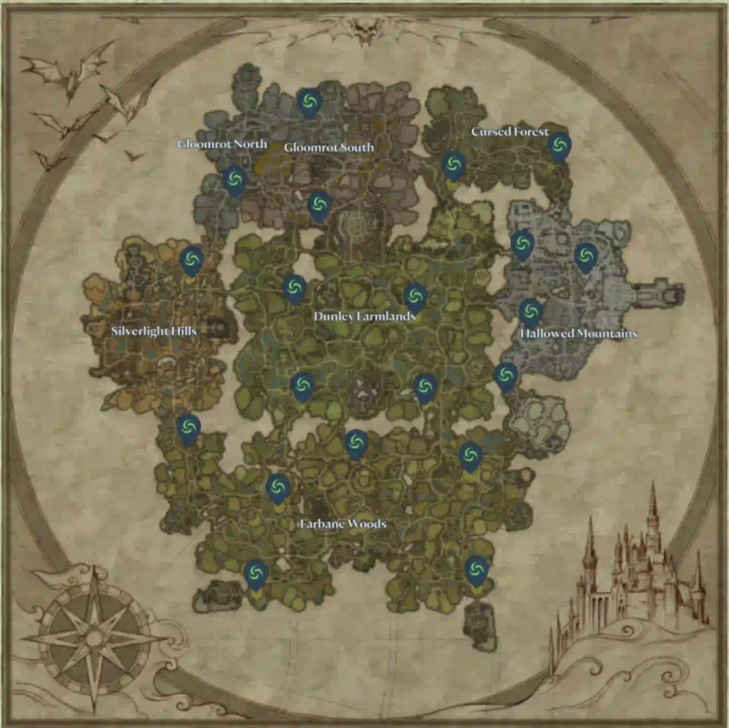 V Rising map: discover the best locations and resources