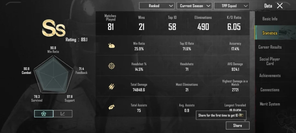 How to view and Analyze Your PUBG Stats