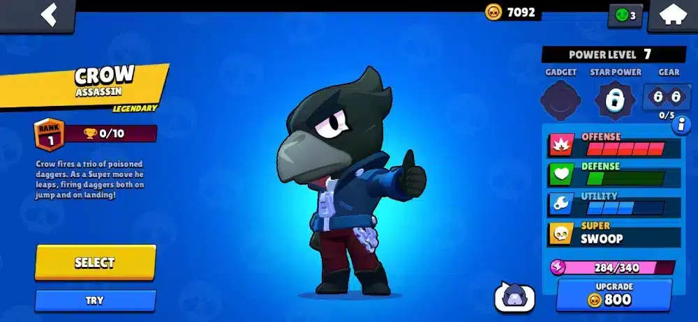 Shidou icon and Crow cosmetics explained Crow Brawl Stars