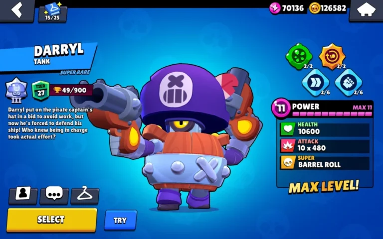 The Best Build for Darryl in Brawl Stars