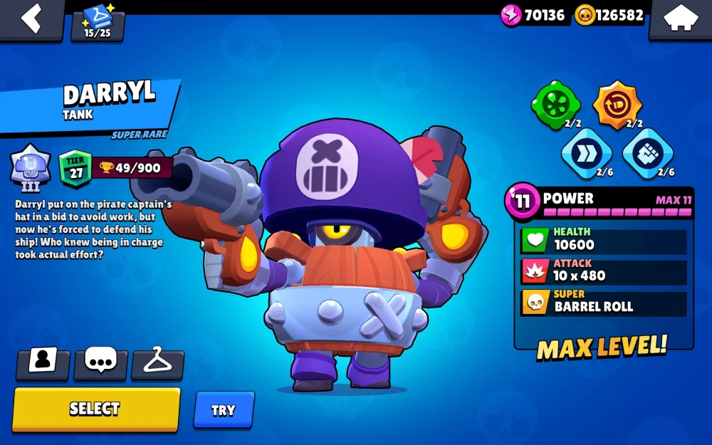 The Best Build for Darryl in Brawl Stars