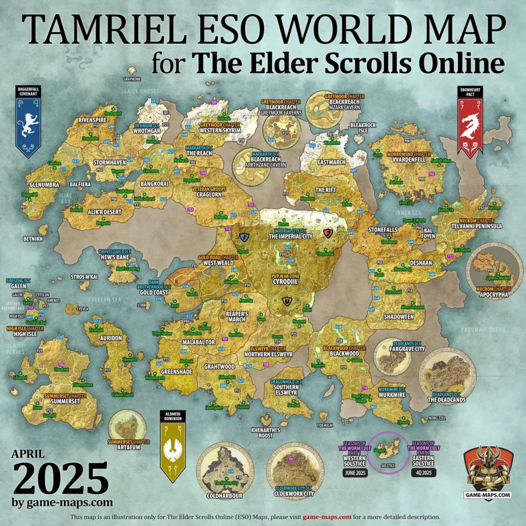 Current image: Elder Scrolls Online Map: Explore Every Region of Tamriel