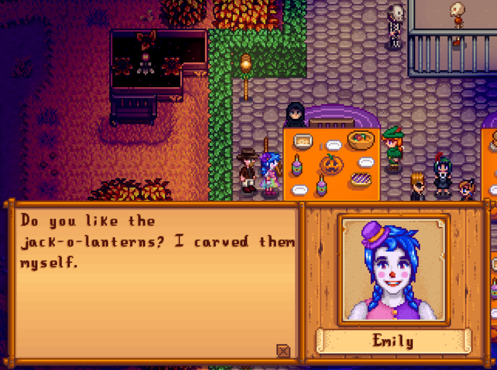 what does emily like in stardew valley