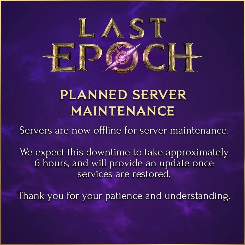 Status servidores Last Epoch