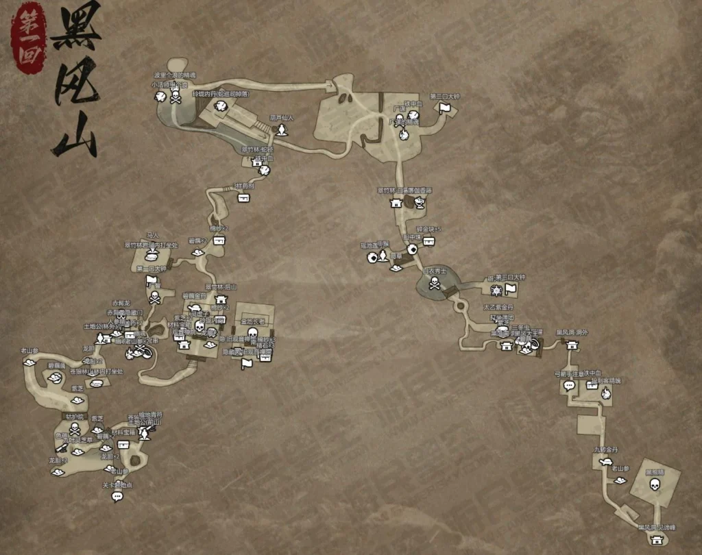 Black Myth Wukong Map