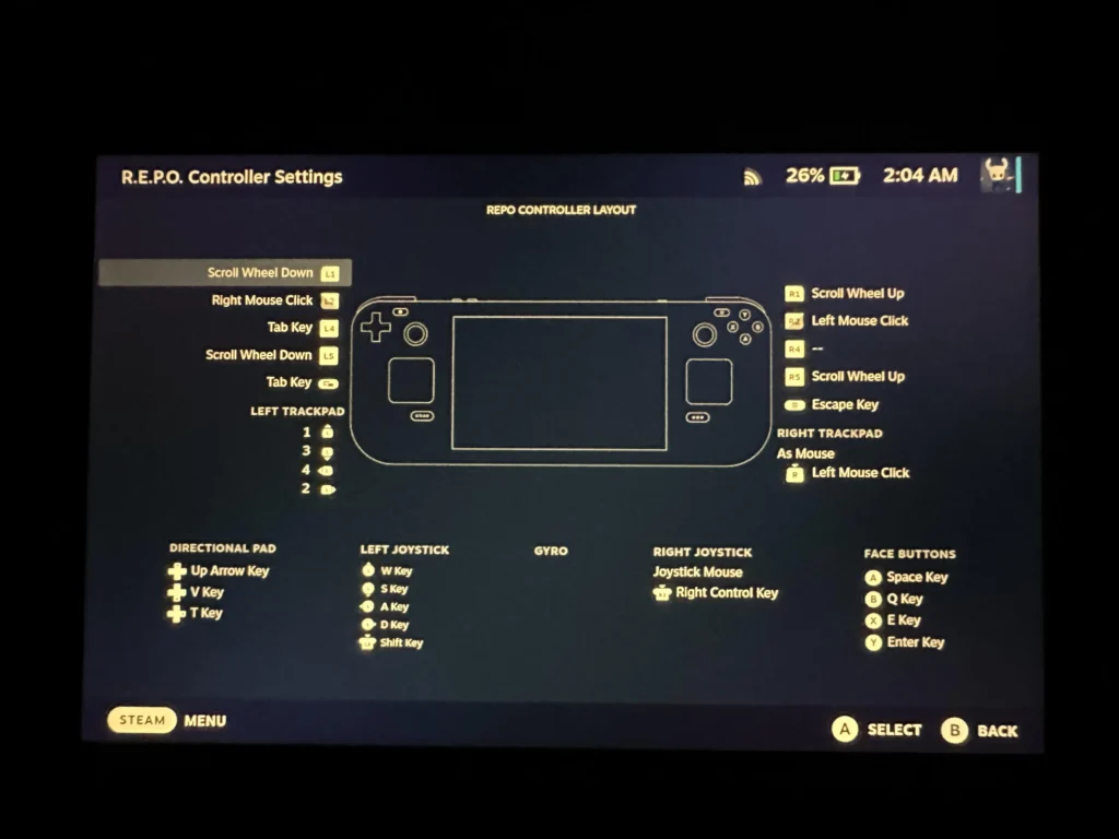 controles de REPO
