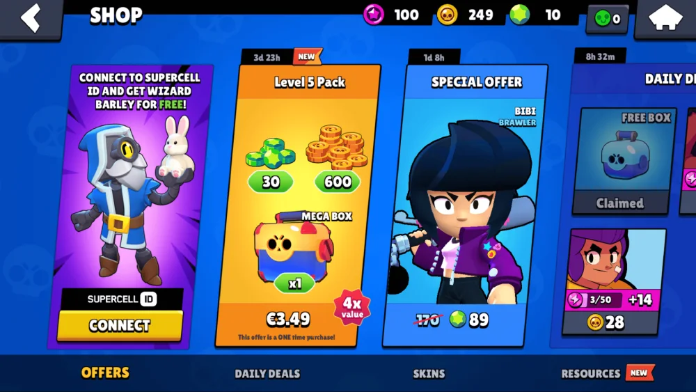  Brawl Stars 상점
