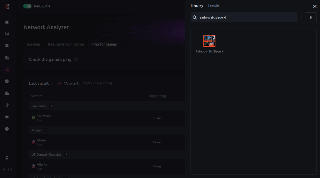 Rainbow Six high ping fix
