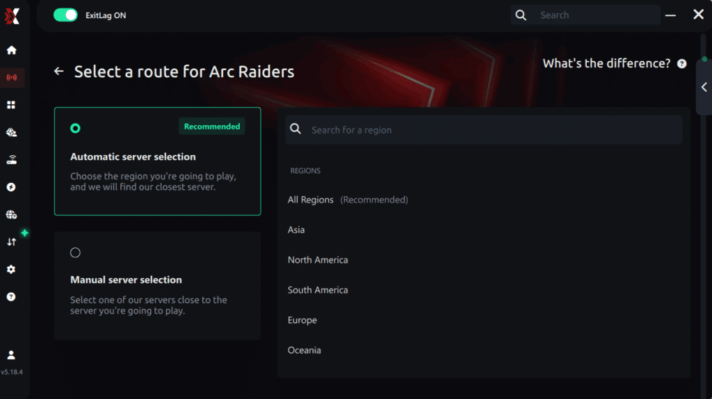 Select server Arc Raiders