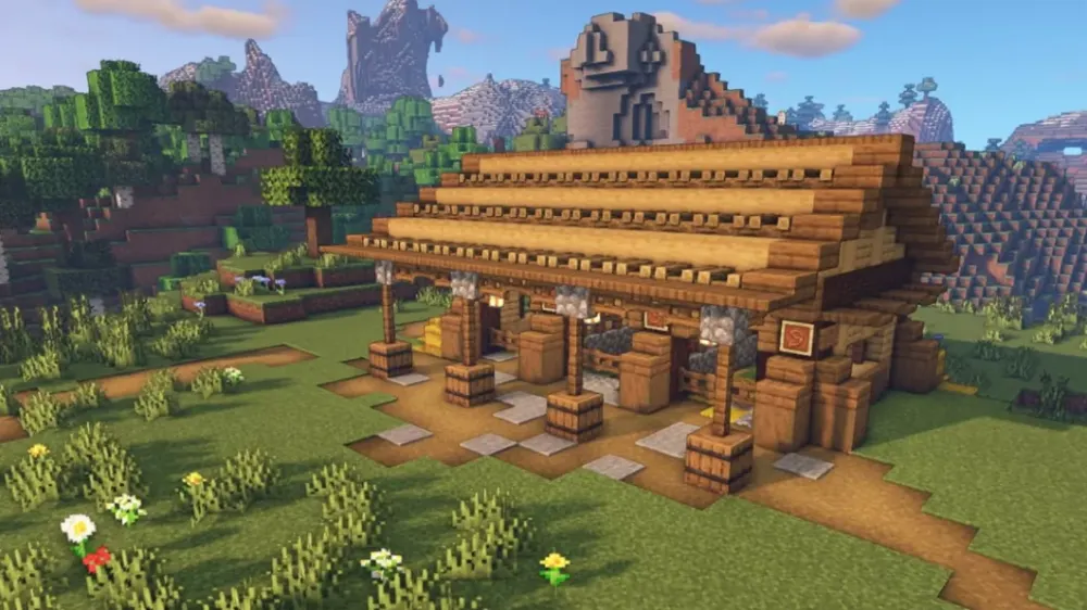 Minecraft конюшня