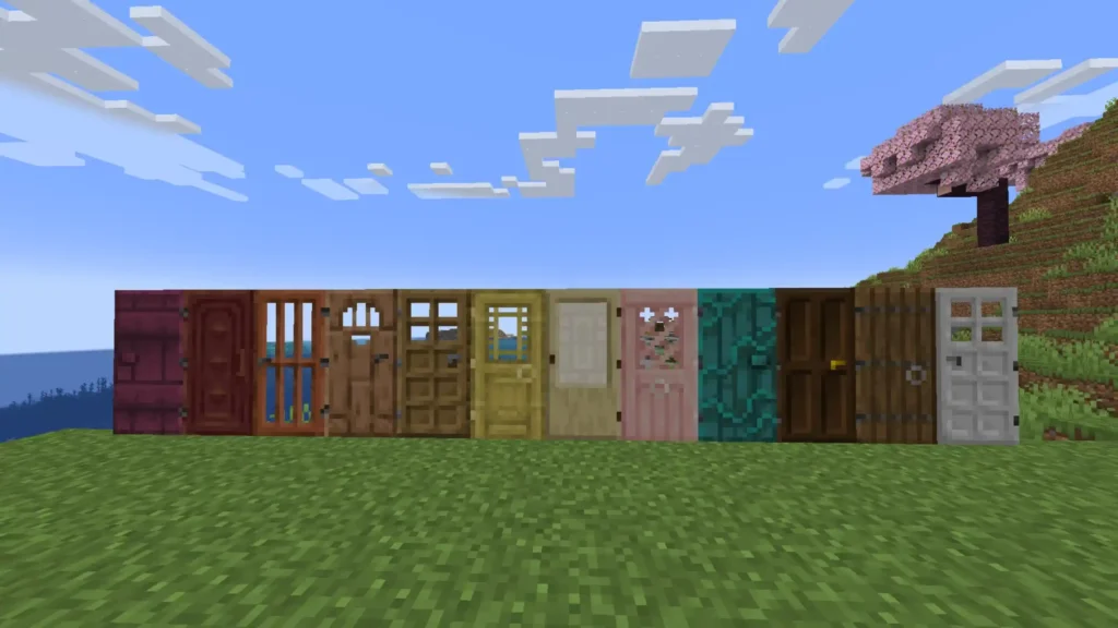 Minecraft двери дизайн