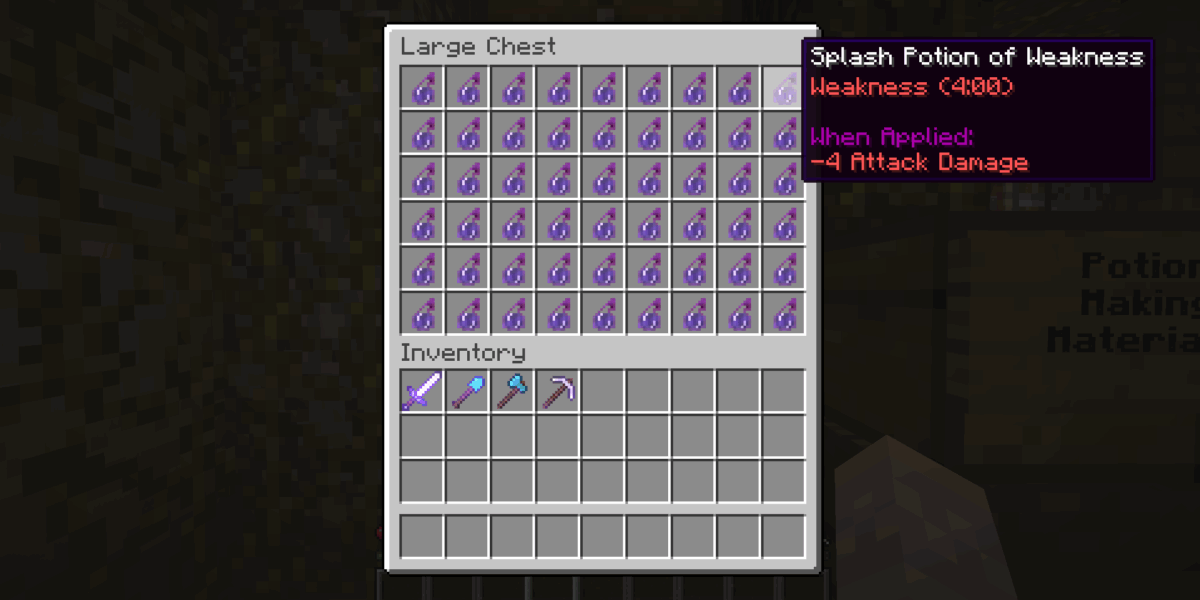 Weakness Potion Minecraft