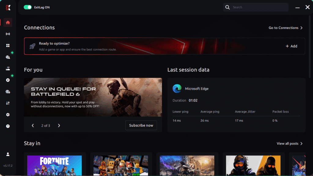 Connection screen Steam