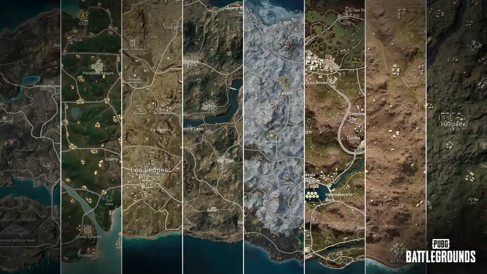 تدوير الخرائط في PUBG