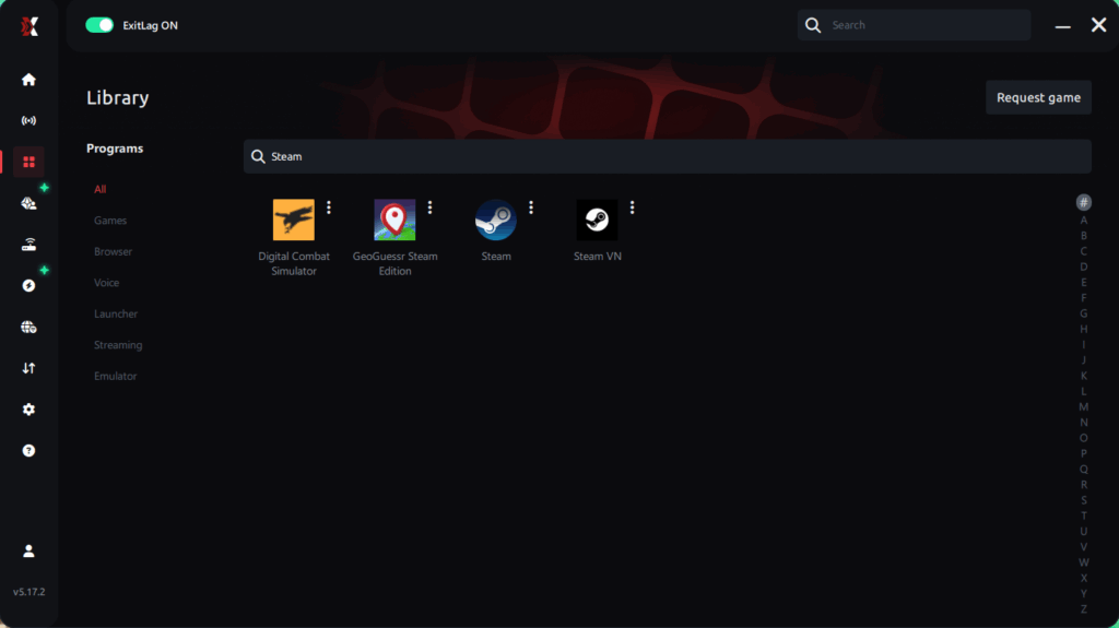 Select Game Steam