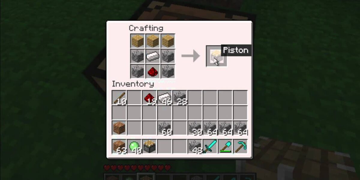 Minecraft How to Build a Piston