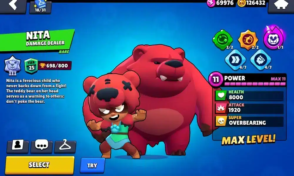 Nita Brawl Stars: 그녀의 곰 동료와 능력을 마스터하는 방법