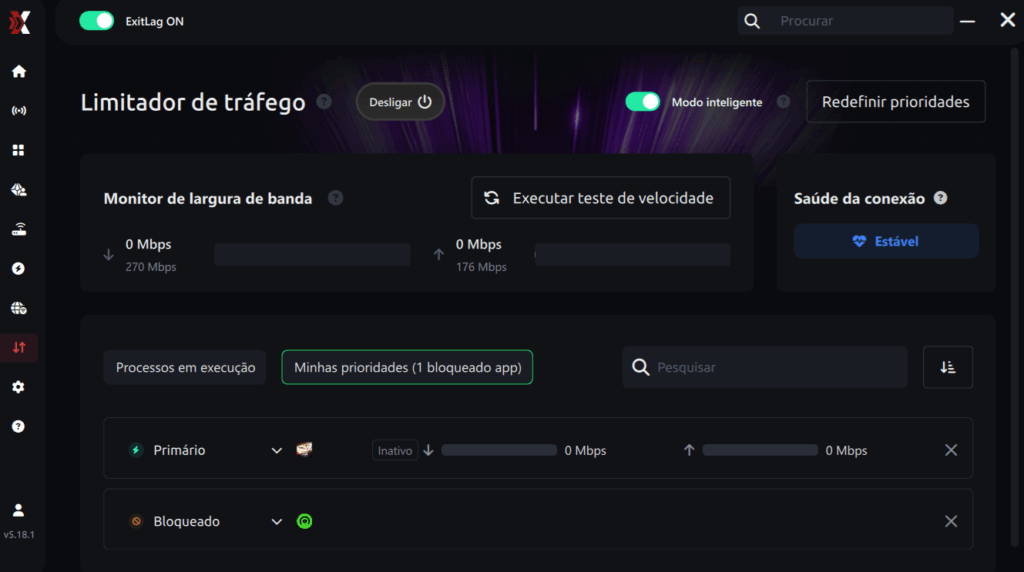 limitador de trafego exitlag