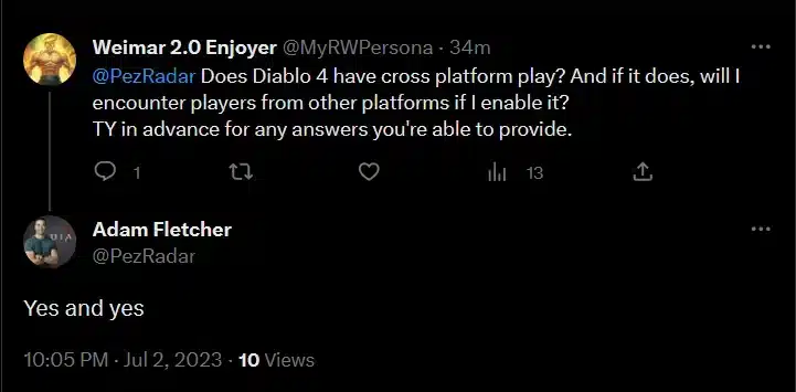 Diablo 4 cross platform