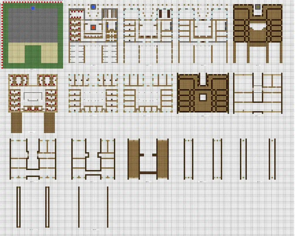 Minecraft house blueprint