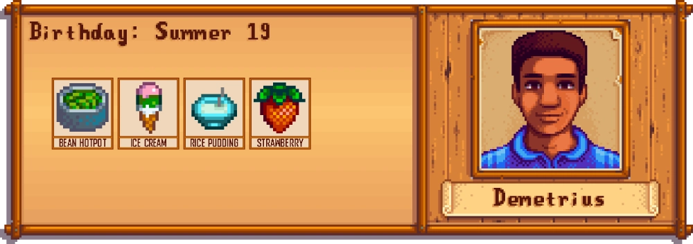 ديمتريوس في Stardew Valley