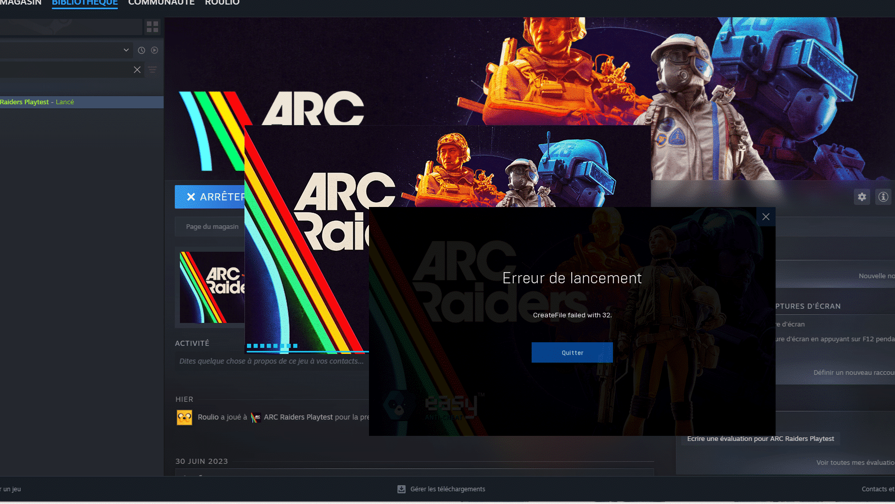 Arc Raiders Launch Error