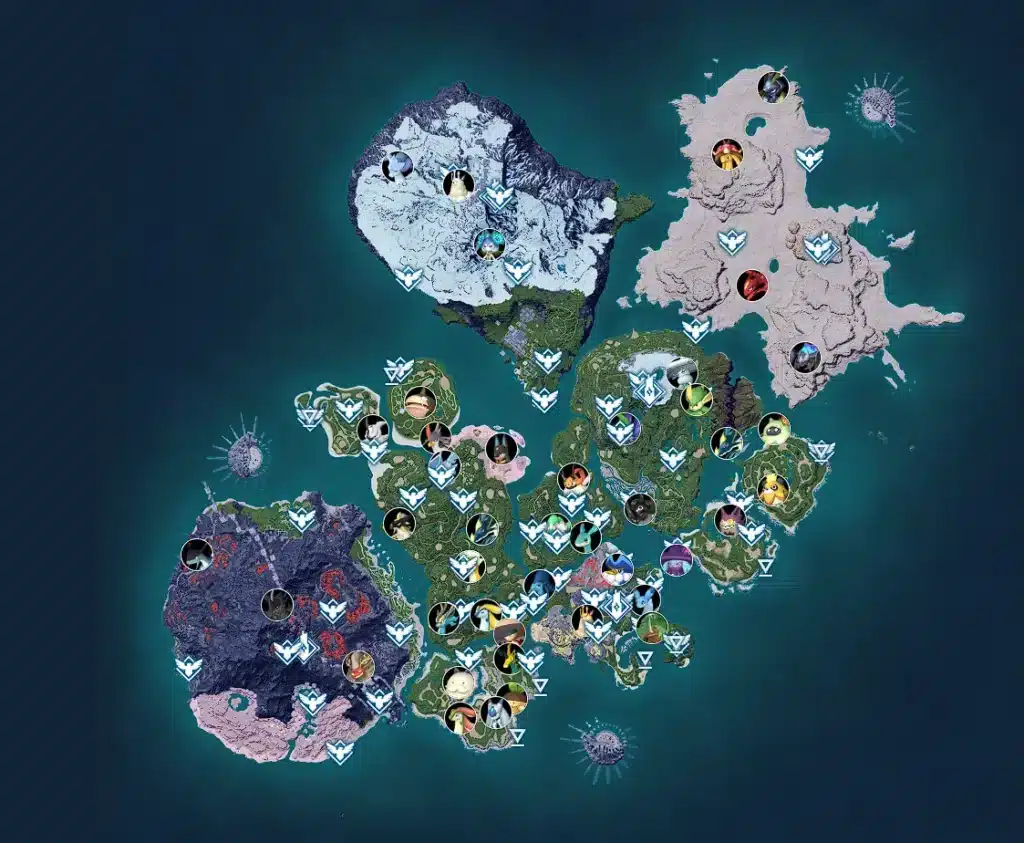 Mapa De Palworld Mundo Completo Biomas E Principais Localiza es
