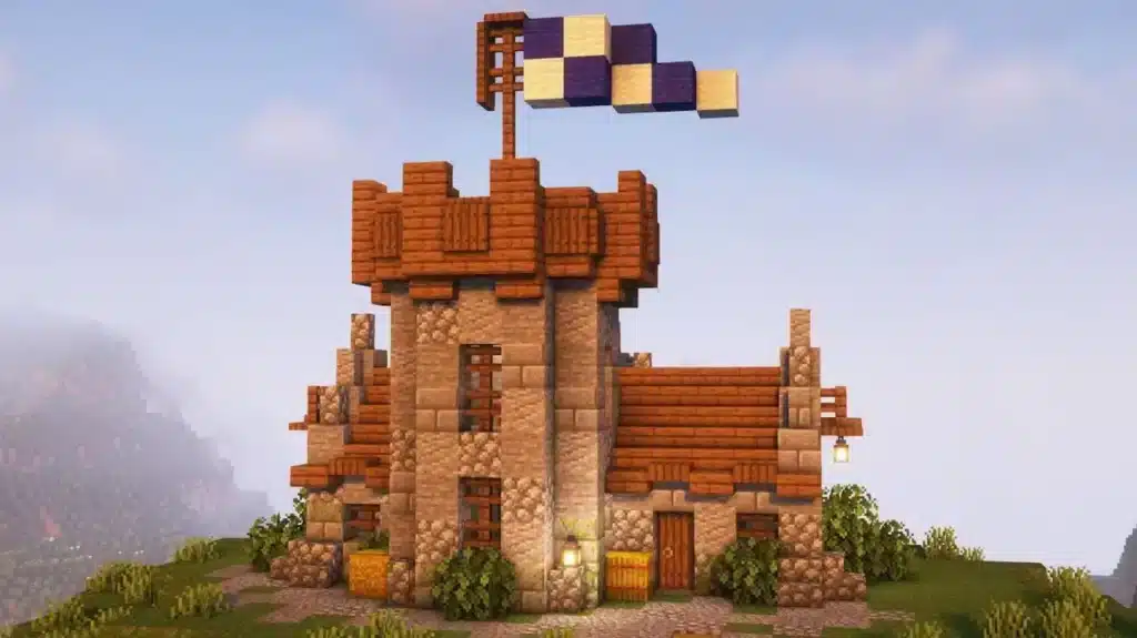 средневековый дом Minecraft