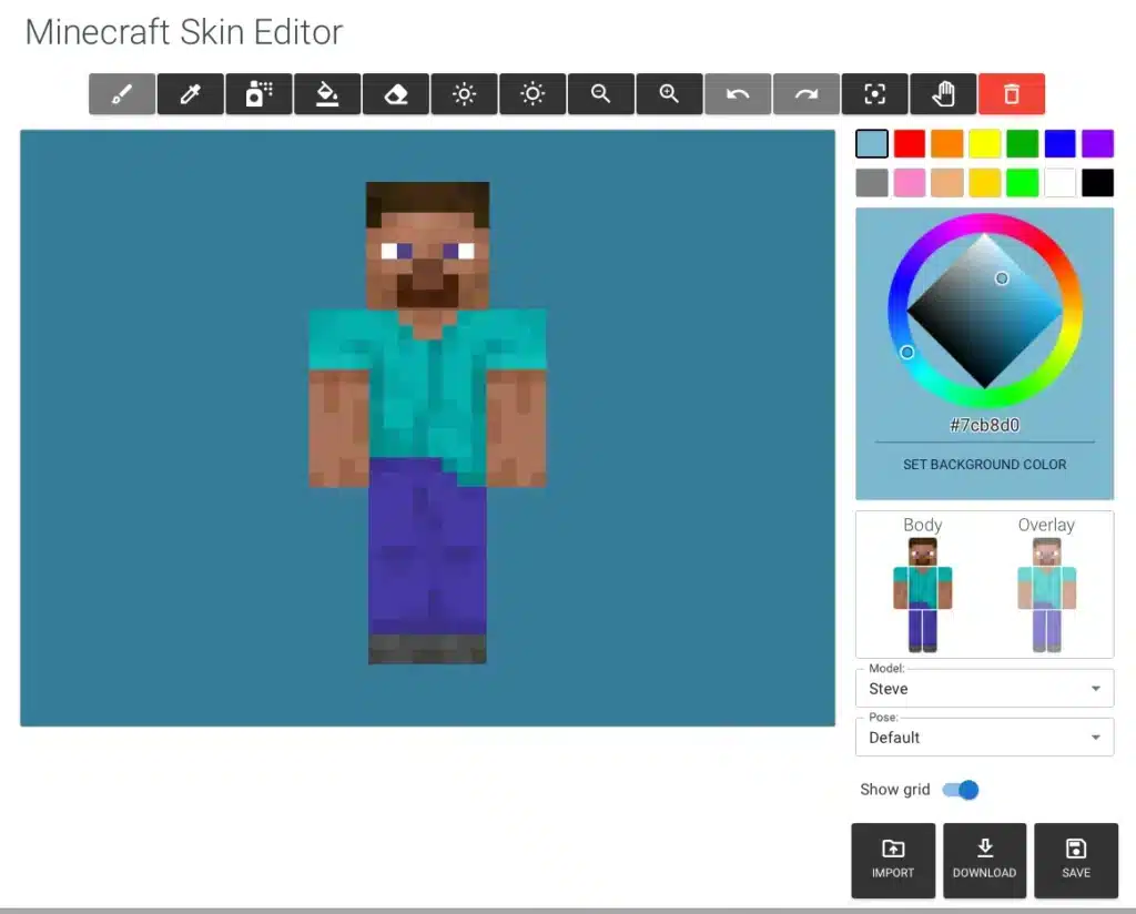 Minecraft 스킨 에디터