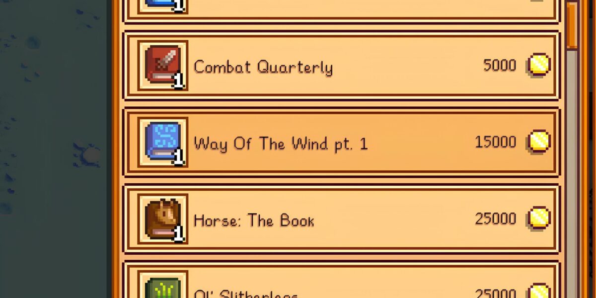 Books Stardew Valley