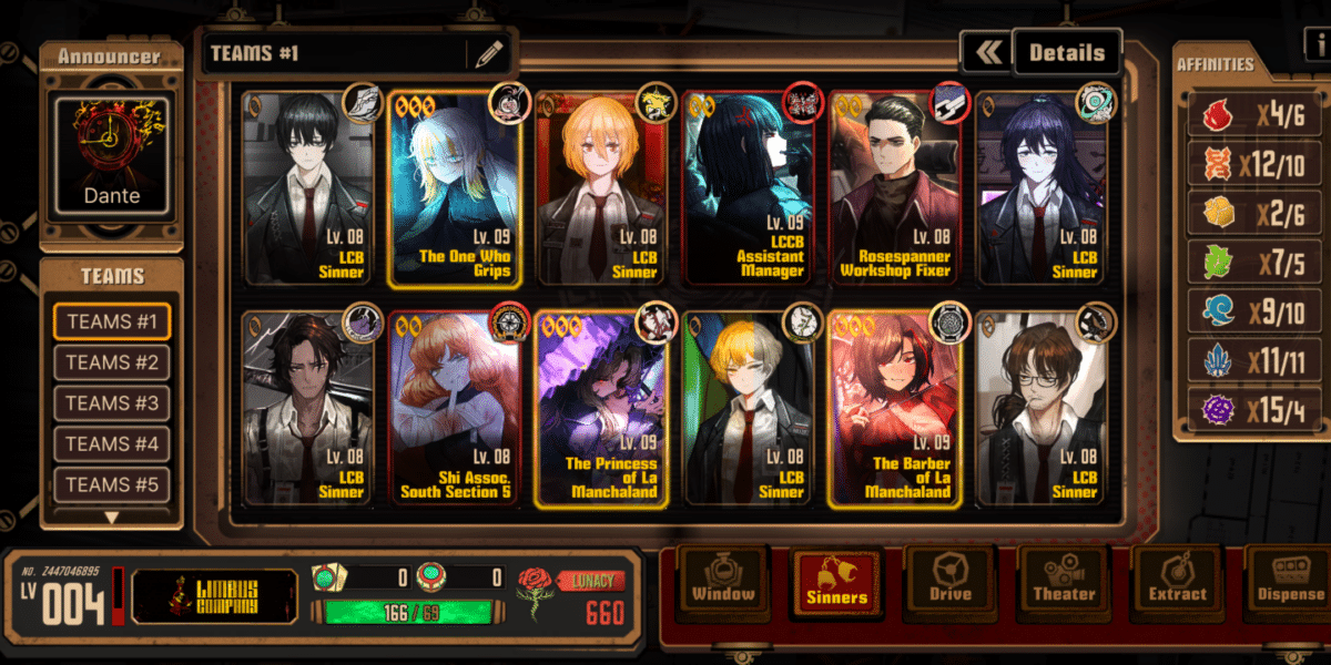 Limbus Company Characters
