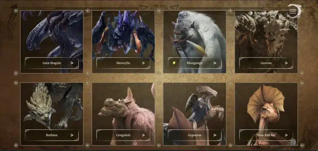 Current image: Monster Hunter Wilds Monster List
