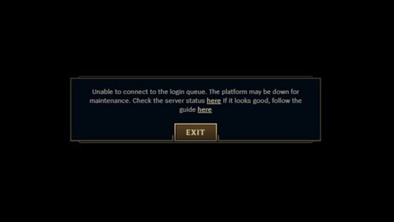 Connections Troubleshooting League of Legends