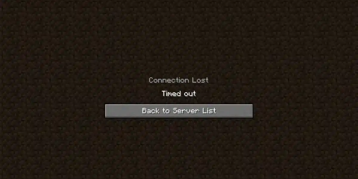 Connection Timeout Minecraft