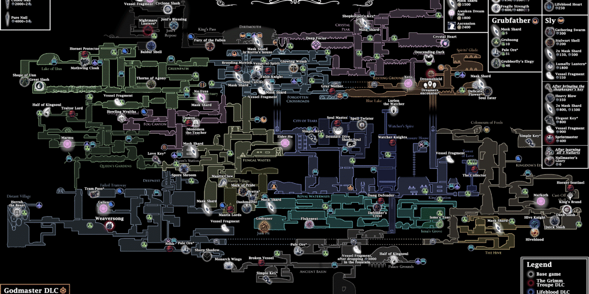 Hollow Knight Silksong Map