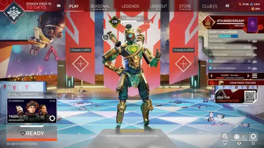 Apex Legends Join Failed Game Version